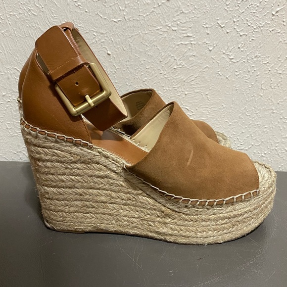 Brown Marc Fisher Adalyn Espadrille Wedges - Picture 3 of 4